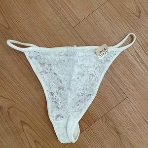 CHRISTIAN DIOR white lace G string